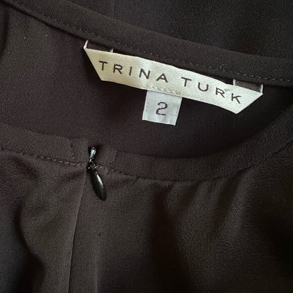 Trina Turk Black Jumpsuit Zipper Front Sporty Classic Tank Preppy Minimalist - Picture 2 of 7